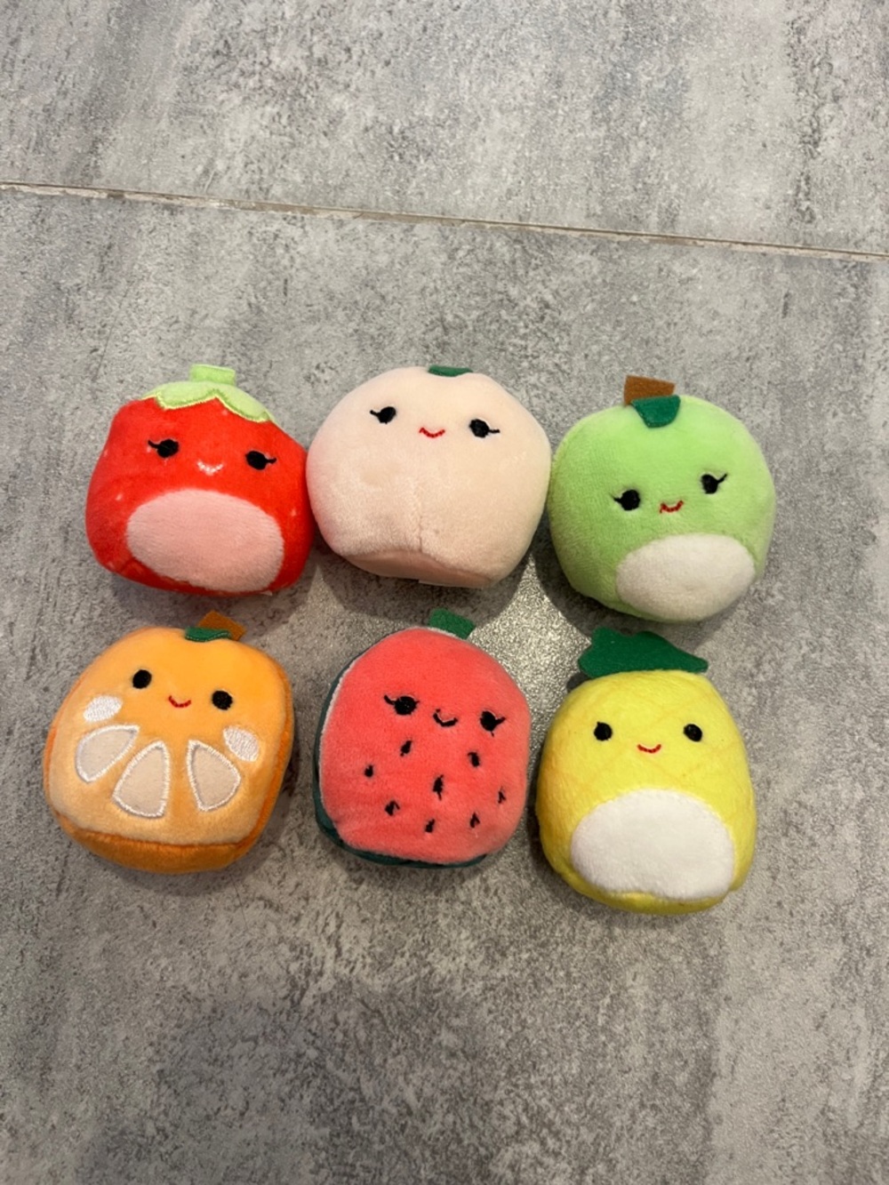 6 pack of Squishville Squishmallows fruit pack